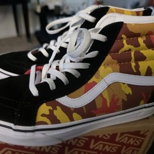Vans Kids High-Top Sneakers - Black, Yellow, Red
